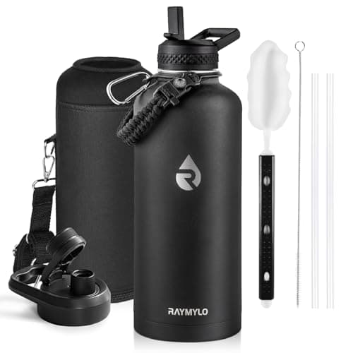 Triple Wall Insulated 64 oz Water Bottle (Cold 48 Hrs) — Magic Black