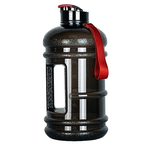 TOOFEEL 2 Liter BPA Free Water Bottles - Matte Black, Ideal for Gym and Reusable Sports Drink Container — Transparent Black