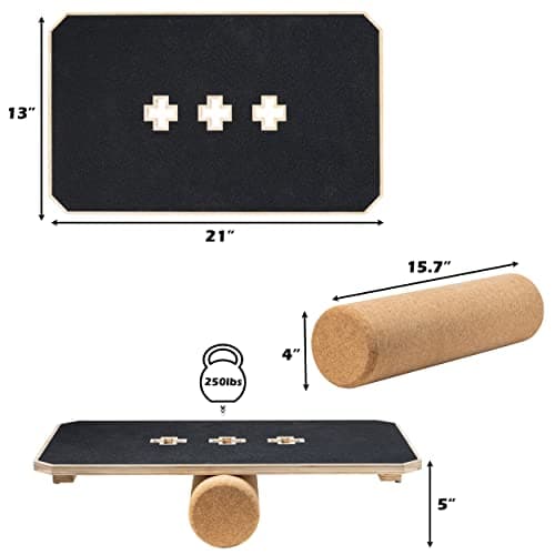 Multi-Optional Wooden Balance Board for Desk and Core Training