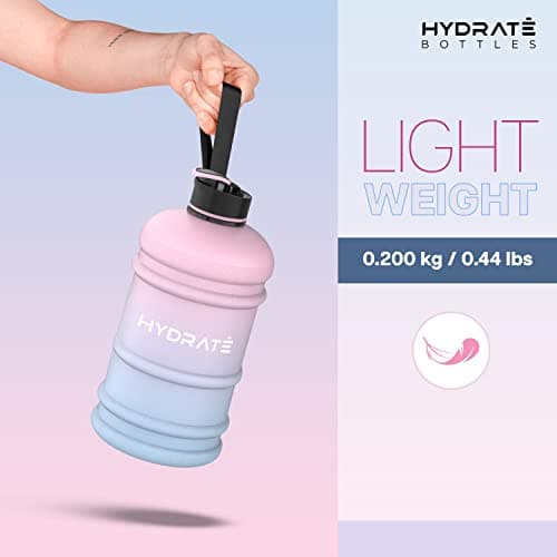 HYDRATE XL Men's Half Gallon Water Bottle - BPA Free, Leak Proof, Blue
