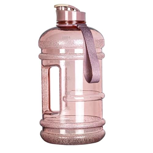 TOOFEEL 2 Liter BPA Free Water Bottles - Matte Black, Ideal for Gym and Reusable Sports Drink Container — Transparent Pink