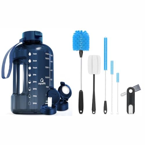 AQUAFIT Half Gallon Water Bottle & 6PC Brush Kit