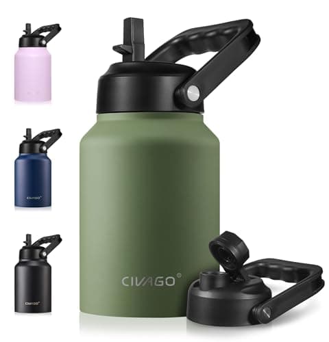 CIVAGO 64 oz Insulated Water Bottle, Navy Blue — Army Green