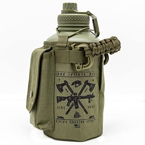 Iron Infidel Battle Bottle - 64 oz Insulated Stainless Steel Water Bottle (OCP Camo) — 64oz - Live Free