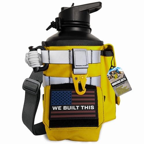 Iron Infidel 64 oz Insulated Stainless Steel Water Bottle | Hiking, Camping, Workouts (Black) — Yellow