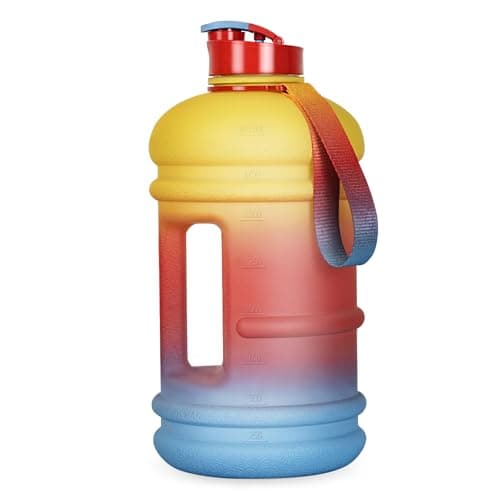 TOOFEEL 2 Liter BPA Free Water Bottles - Matte Black, Ideal for Gym and Reusable Sports Drink Container — Oriental Red