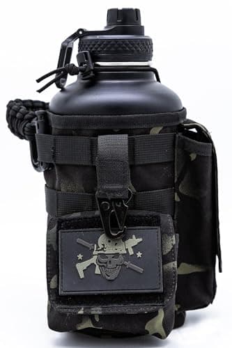 Iron Infidel Battle Bottle - 64 oz Insulated Stainless Steel Water Bottle (OCP Camo) — 64oz - Black Camo