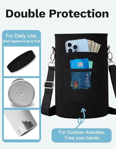 128oz Insulated Stainless Steel Water Bottle - Auto Chug Lid, Straw, Bag, Paracord Handle
