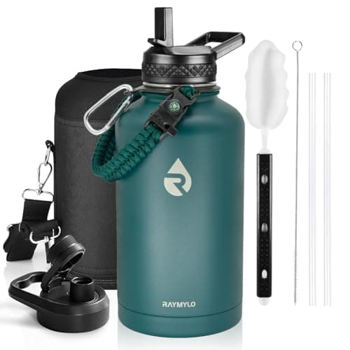 Triple Wall Insulated 64 oz Water Bottle (Cold 48 Hrs) — Dark Green