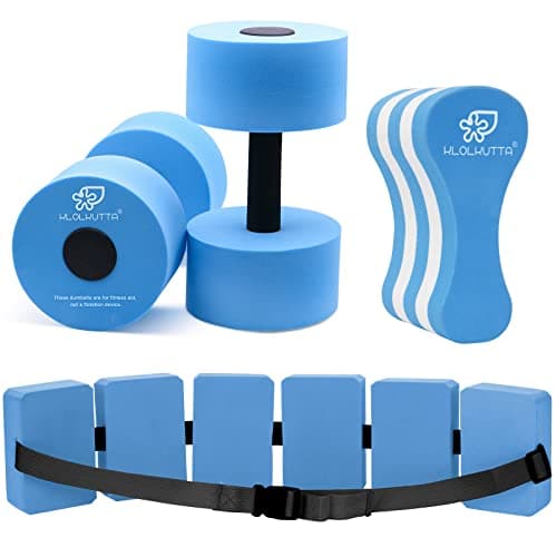 High-Density EVA-Foam Water Weights Dumbbells Set for Aquatic Fitness — Blue Dumbbells Set