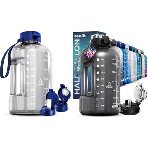 AQUAFIT 2 Pack - 1 Gallon & 64 oz BPA Free Water Bottles