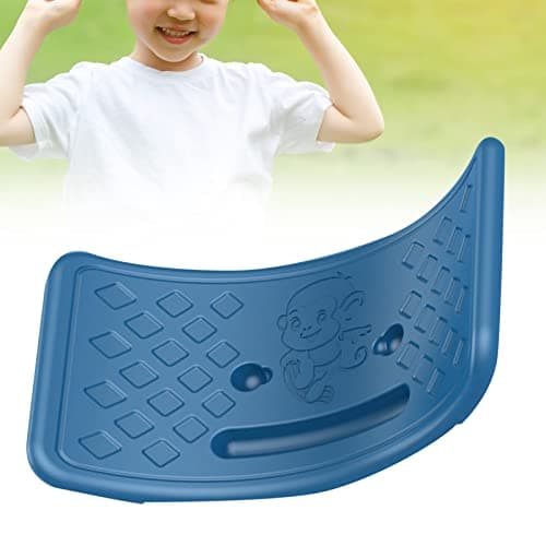 Seesaw Balance Board for Kids, Teens, Adjustable Plastic with Elastic Ball (Blue)