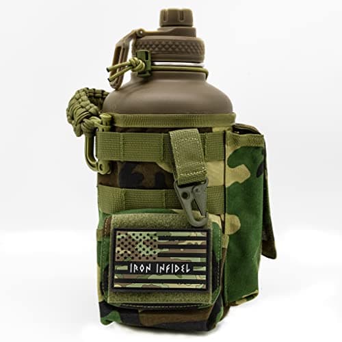 Iron Infidel Battle Bottle - 64 oz Insulated Stainless Steel Water Bottle (OCP Camo) — 64oz - Woodland Camo