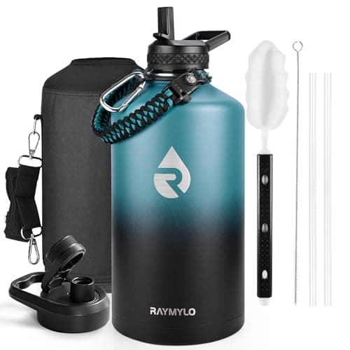 Insulated 1 Gallon Stainless Steel Water Bottle - Cold for 48 Hrs & Leak Proof