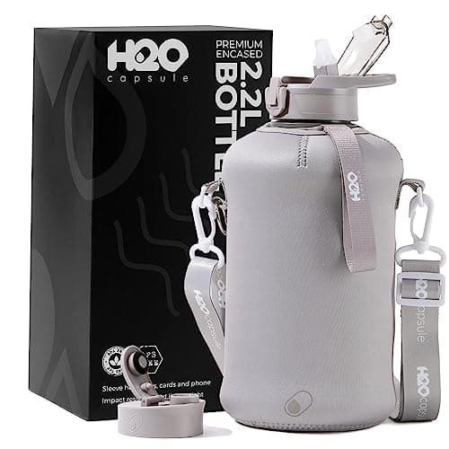H2O Capsule 2.2L BPA Free Water Bottle with Handle & Straw Lid - Large Reusable Jug — Ashville
