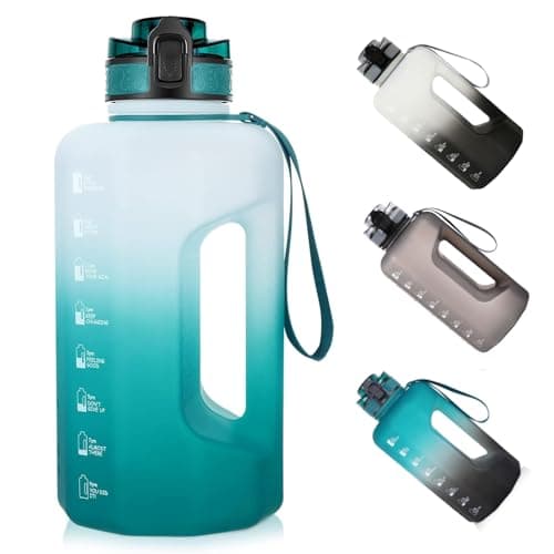 GEMFUL 74oz BPA-Free Water Bottle with Handle for Gym Hiking (Grey) — Cyan