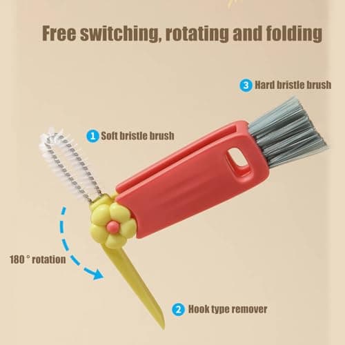 3 in 1 Cleaning Brush - Thoroughly Clean Bottles, Cups, and Tight Spaces - Home & Kitchen Essential