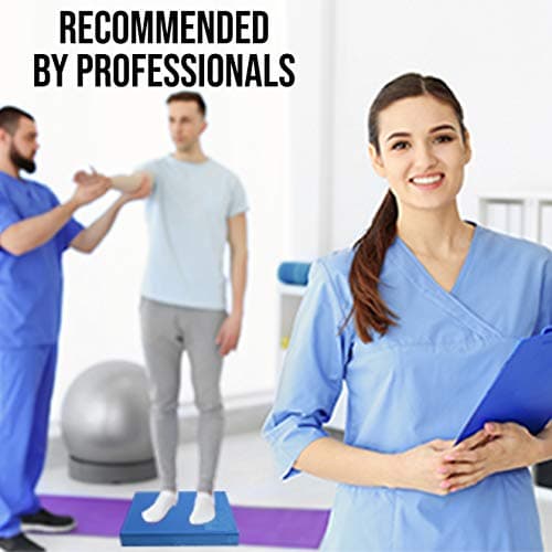 XL Foam Balance Pad with Stretching Strap & Booklet - Ankle and Knee Rehab
