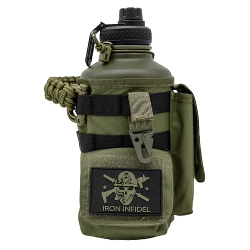 Iron Infidel Battle Bottle - 64 oz Insulated Stainless Steel Water Bottle (OCP Camo) — 64oz - Gangrene