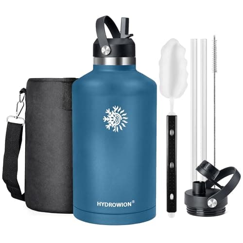 Cobalt 128 oz Insulated Stainless Steel Water Bottle with Carrying Pouch — Cobalt