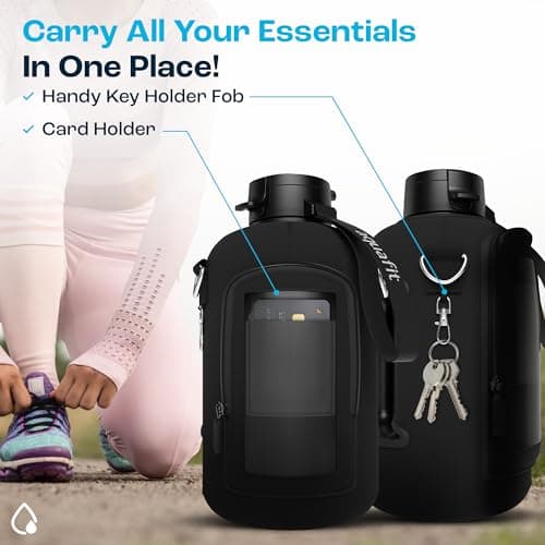 Neoprene Sleeve for 64oz Water Bottle - Black (Sleeve Only)