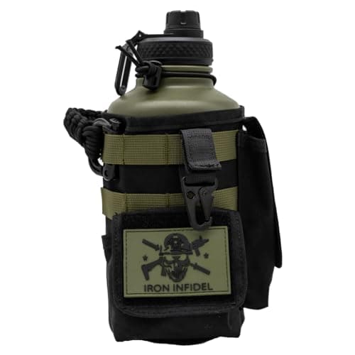 Iron Infidel Battle Bottle - 64 oz Insulated Stainless Steel Water Bottle (OCP Camo) — 64oz - Widowmaker