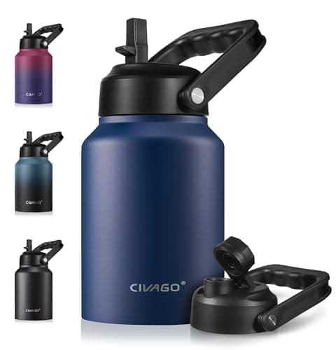 CIVAGO 64 oz Insulated Water Bottle, Navy Blue