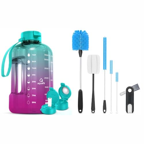 AQUAFIT 1 Gallon Water Bottle with 6PC Brush Kit