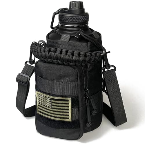 Half Gallon Insulated Water Bottle with Sleeve for Men's Sports Hiking