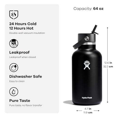 Hydro Flask 24 Oz Wide Mouth Straw Cap Surf Bottle