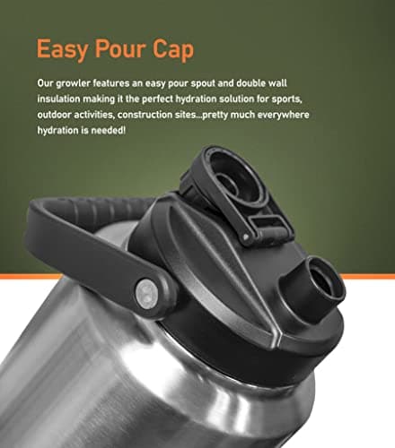 Stainless Steel Insulated 1 Gallon Water Bottle with Sleeve & Tactical Bag