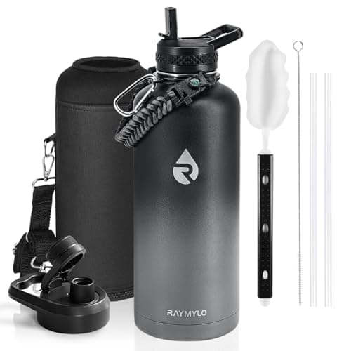 Triple Wall Insulated 64 oz Water Bottle (Cold 48 Hrs) — Dark Gray