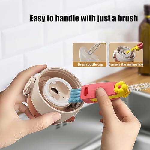 3 in 1 Cleaning Brush - Thoroughly Clean Bottles, Cups, and Tight Spaces - Home & Kitchen Essential