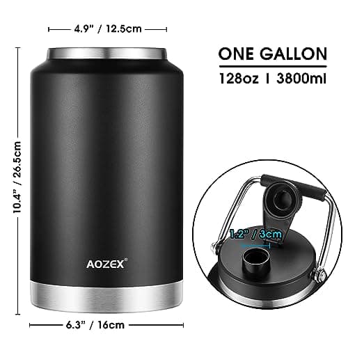 128 oz Insulated Stainless Steel Water Bottle for Camping
