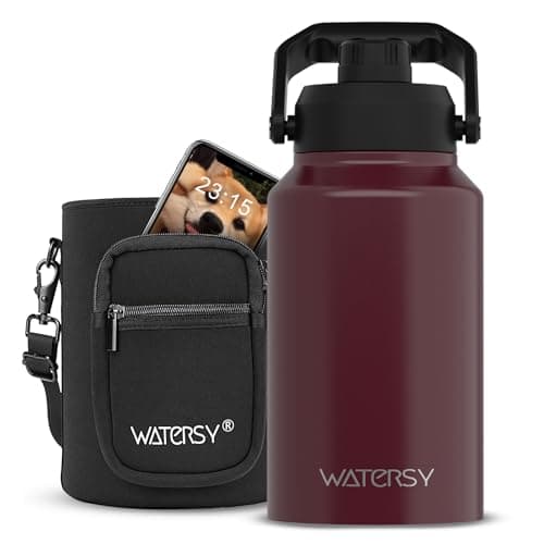 1 Gallon Insulated Water Bottle for Gym and Hiking, BPA Free & Leak Proof, 128oz Stainless Steel Jug — Brick Red