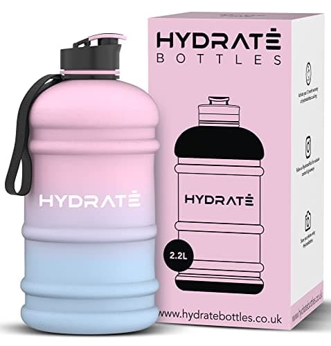 HYDRATE XL Men's Half Gallon Water Bottle - BPA Free, Leak Proof, Blue