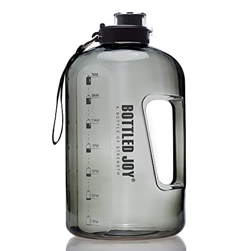1 Gallon Leak-proof BPA FreeReusable Water Jug with Handle and Time Marker
