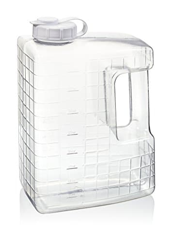Arrow Home Products USA-Made 1 Gallon Clear View BPA Free Refrigerator Jug for Cold Drinks - Easy-Pour Spout & Graduated