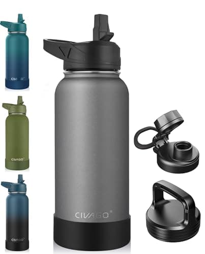 CIVAGO 128 oz Insulated Water Bottle, Black — Cool Gray