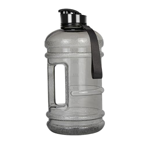 TOOFEEL 2 Liter BPA Free Water Bottles - Matte Black, Ideal for Gym and Reusable Sports Drink Container — Transparent Light Gray