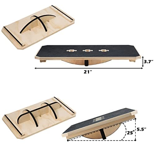 Multi-Optional Wooden Balance Board for Desk and Core Training