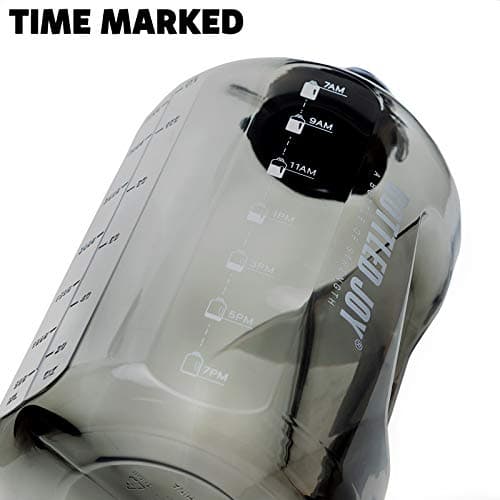 1 Gallon Leak-proof BPA FreeReusable Water Jug with Handle and Time Marker