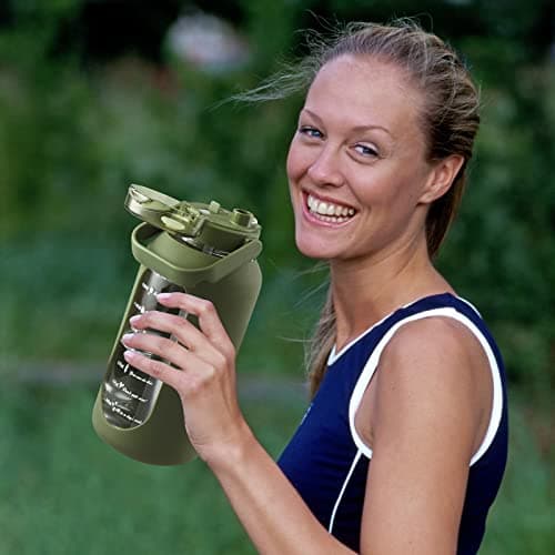 Sierozur 2.2 Liter Wide Mouth Water Bottle with Straw and Lid