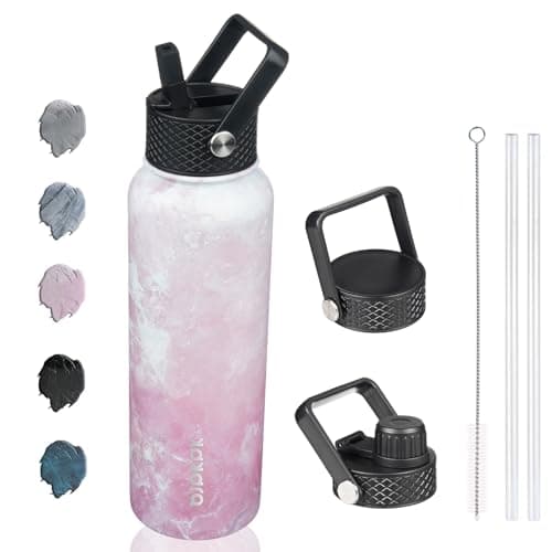BJPKPK Insulated 64oz Water Bottles with Straw Lid & Paracord Handle, Thermos for Hot & Cold Liquid, Navy Blue — Blossom