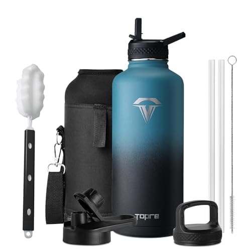 64 oz Insulated Stainless Steel Water Bottle, Black — Indigo Black