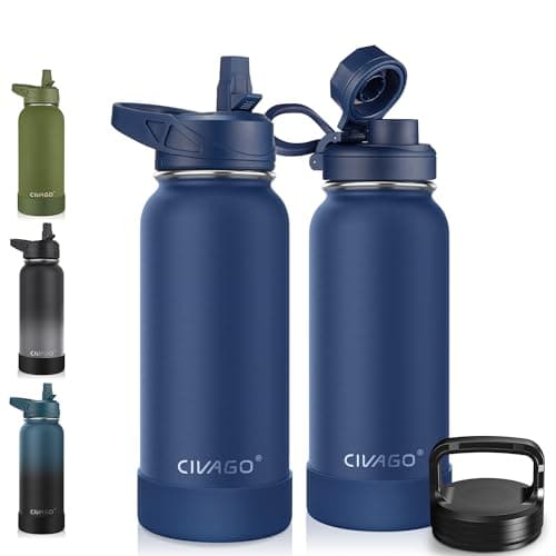 CIVAGO 128 oz Insulated Water Bottle, Black — .Navy Blue