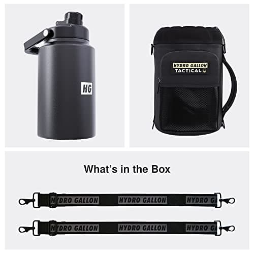 Military Grade Hydro Gallon Insulated 1 Gallon Water Bottle Jug, 128oz Thermos