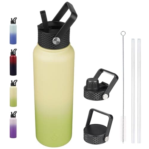 BJPKPK Insulated 64oz Water Bottles with Straw Lid & Paracord Handle, Thermos for Hot & Cold Liquid, Navy Blue — Avocado