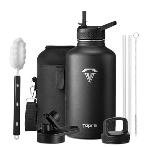 64 oz Insulated Stainless Steel Water Bottle, Black