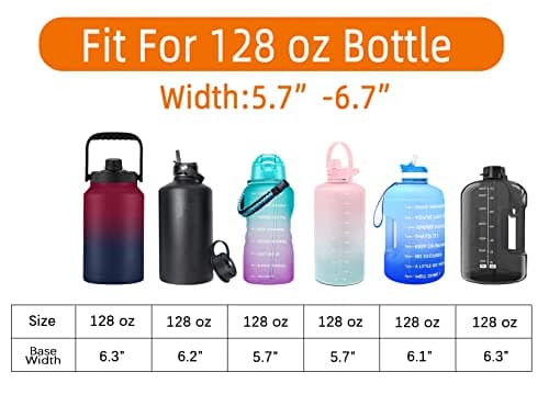 32/40/64/128 oz Neoprene Insulated Water Bottle Bag with Strap & Paracord Handle
